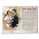 Romantic Valentine Gift For Wife Personalized Song Lyrics On Canvas Print Gift