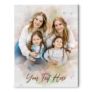 Customized Family Portrait Watercolor Unique Gift For New House Canvas Print